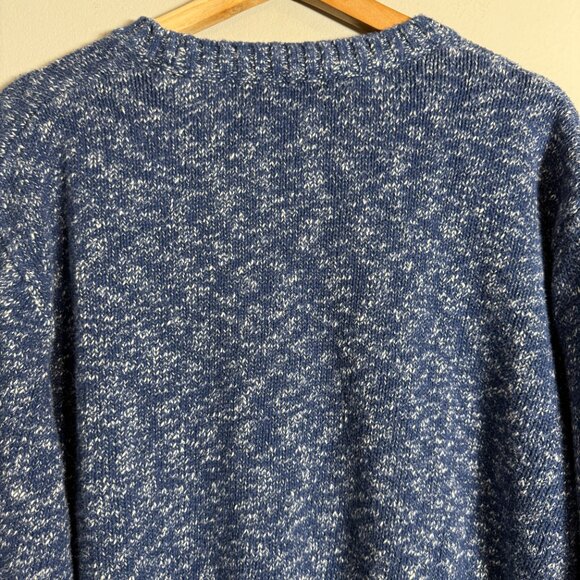 Vtg Orvis Linen Knit Crewneck Sweater Pullover Men's Large Blue Eclectic Grandpa - Picture 9 of 12